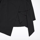 PUNK RAVE Women's Punk Asymmetric Turn-down Collar Puff Sleeved Dress