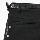 PUNK RAVE Women's Punk Big Pocket Buckle Strap Lace-up Pants