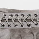 PUNK RAVE Women's Punk Buckle Lace-Up Distressed Slip Dress