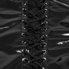 PUNK RAVE Women's Punk Buckle Strap Cutout Mesh Splice Dress