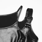 PUNK RAVE Women's Punk Buckle Strap Square Neck Tank Top