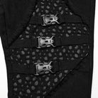 PUNK RAVE Women's Punk Buckle Unedged Flared Pants