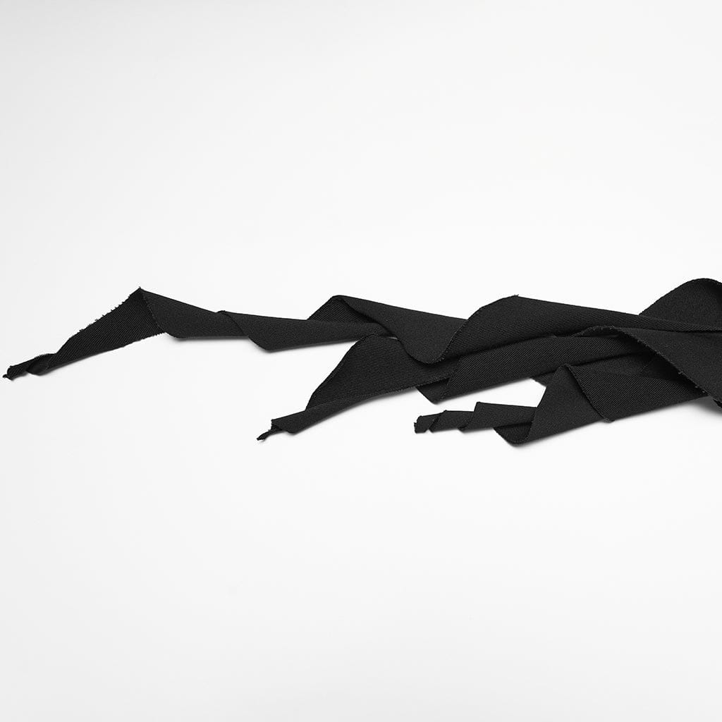 PUNK RAVE Women's Punk Buckle-up Ruffled Streamer Shorts