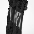 PUNK RAVE Women's Punk Buckle-up Strap Ripped Pants