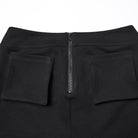 PUNK RAVE Women's Punk Buckle-up Zip Big Pockets Techwear Skirt