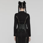 PUNK RAVE Women's Punk Buckles Lace-up Underbust Corset