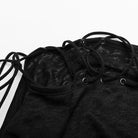 PUNK RAVE Women's Punk Butterfly Printed Slash Shoulder Shirt