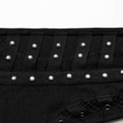 PUNK RAVE Women's Punk Cutout Mesh Eyelet Jeans