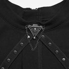 PUNK RAVE Women's Punk Cutout Rivets Tank Top