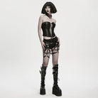 PUNK RAVE Women's Punk Demon's Eye Rivets Chain Choker