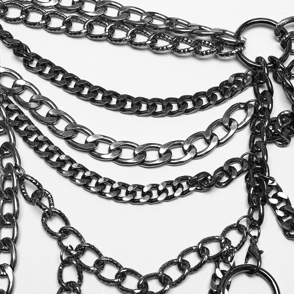 PUNK RAVE Women's Punk Detachable Chain Body Harness