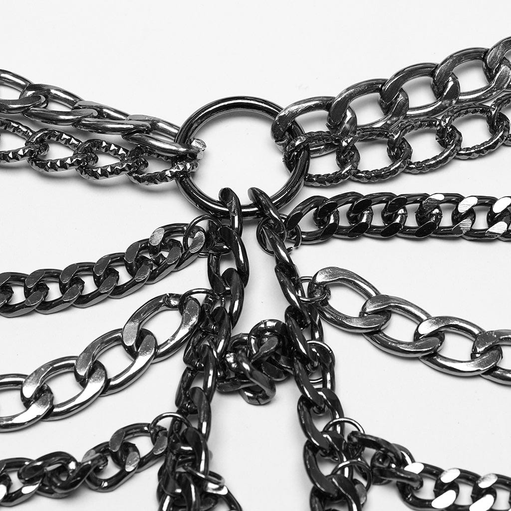 PUNK RAVE Women's Punk Detachable Chain Body Harness
