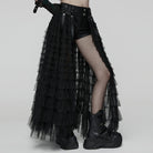 PUNK RAVE Women's Punk Detachable Hem Strappy Shorts