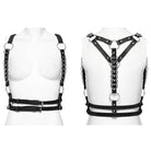 PUNK RAVE Women's Punk Double-shoulder Faux Leather Harness