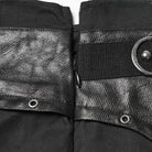 PUNK RAVE Women's Punk Eyelet Pleated Skirt