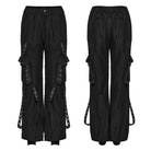 PUNK RAVE Women's Punk Eyelet Pocket Loose Pants