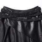 PUNK RAVE Women's Punk Eyelet Strap Irregular Wasteland Skirt