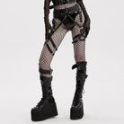 PUNK RAVE Women's Punk Faux Leather Waist and Leg Harness