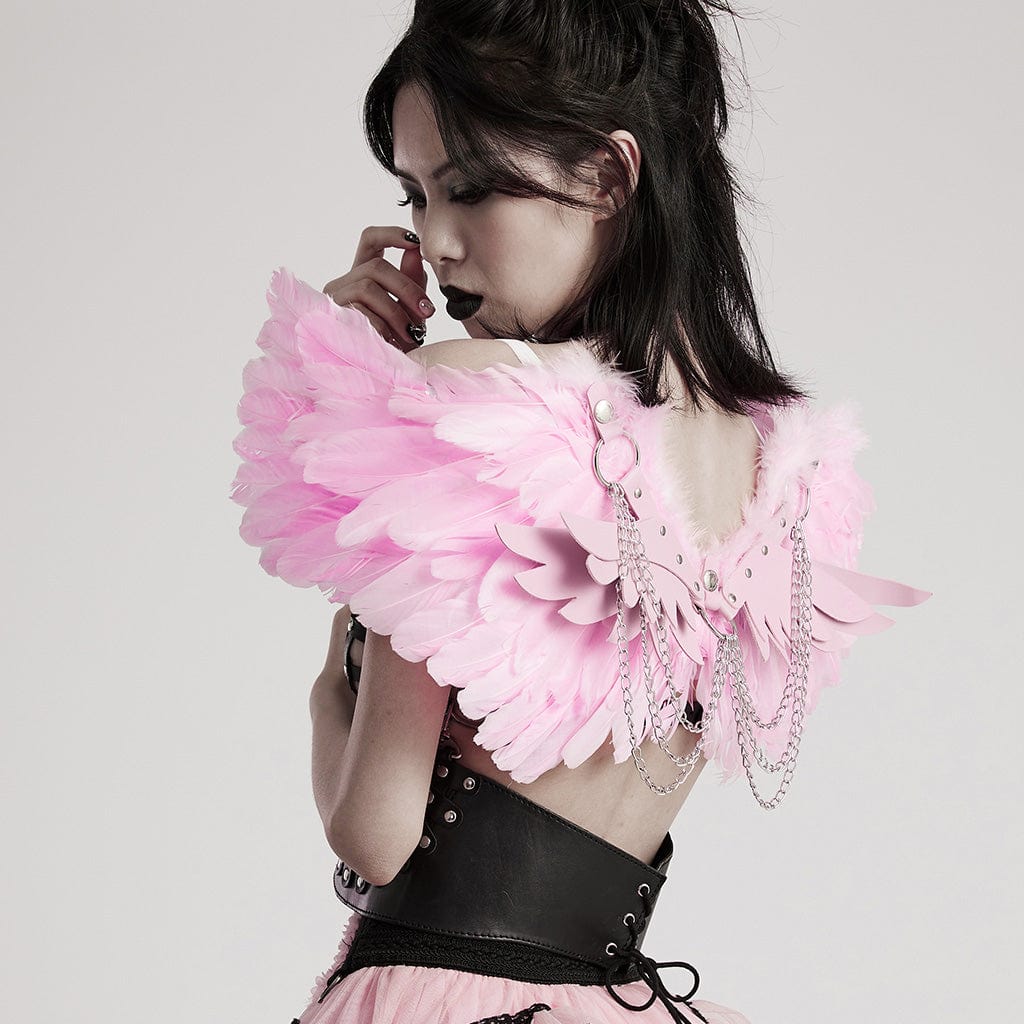 PUNK RAVE Women's Punk Feather Wing Harness