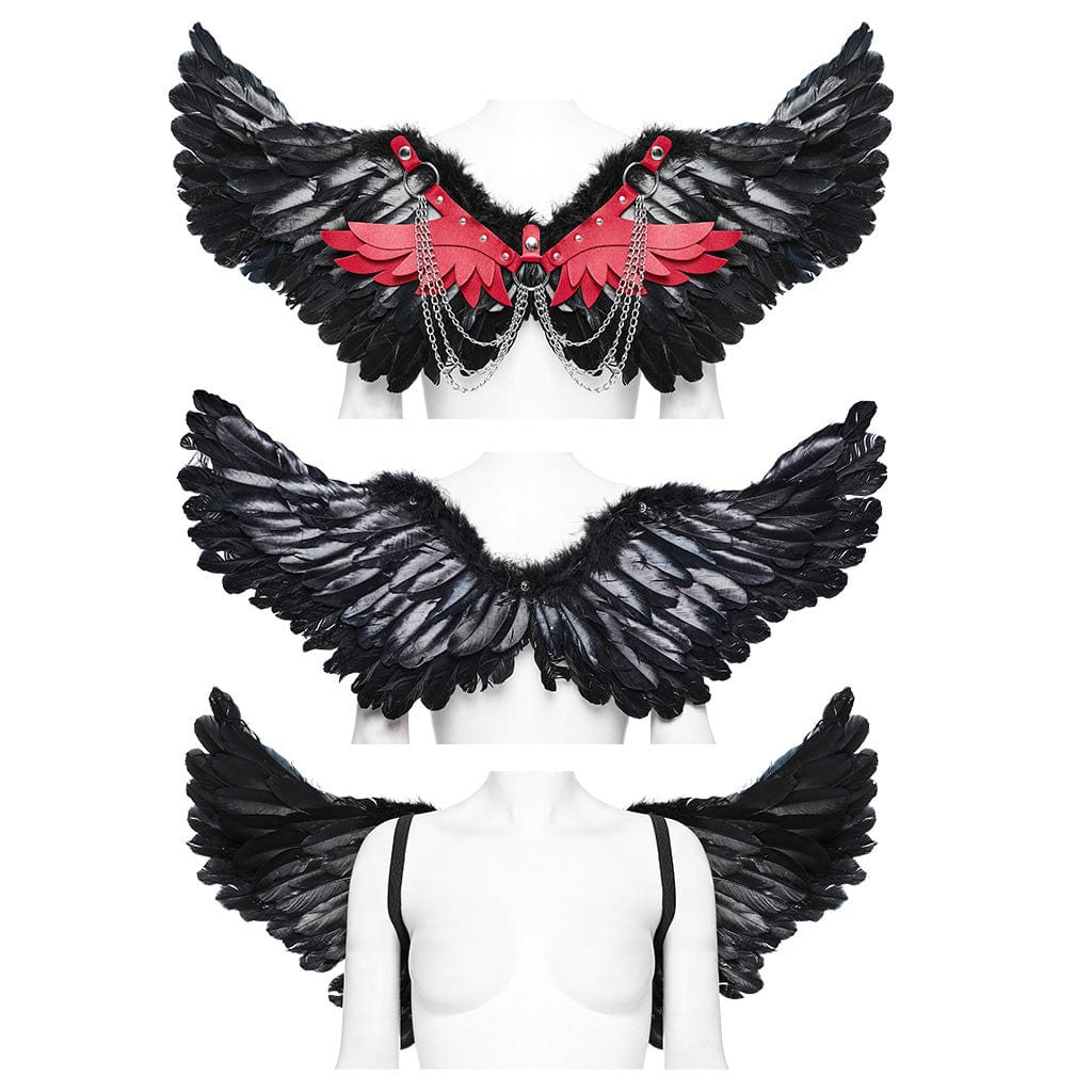 PUNK RAVE Women's Punk Feather Wing Harness