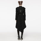 PUNK RAVE Women's Punk Irregular Distressed Jacket with Hood