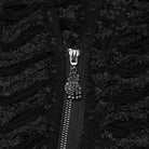 PUNK RAVE Women's Punk Irregular Distressed Jacket with Hood