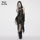 PUNK RAVE Women's Punk Irregular Hooded Sleeveless Dress