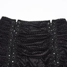 PUNK RAVE Women's Punk Irregular Lace-up Ruched Skirt
