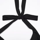PUNK RAVE Women's Punk Irregular Layered Halterneck Dress Graduation Dress