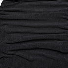 PUNK RAVE Women's Punk Irregular Ruched Black Party Dress with Hooded Cape