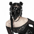 PUNK RAVE Women's Punk Lace Splice Rivets Mask