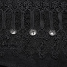 PUNK RAVE Women's Punk Lace Splice Unedged Denim Pants