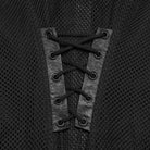 PUNK RAVE Women's Punk Lace-up Eyelet Mesh Short Sleeved Shirt