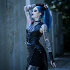 PUNK RAVE Women's Punk Lace-up Faux Leather Vest