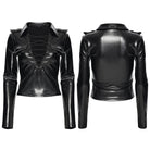 PUNK RAVE Women's Punk Lace-up Long Sleeved T-shirt