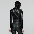 PUNK RAVE Women's Punk Lace-up Long Sleeved T-shirt