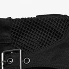 PUNK RAVE Women's Punk Lace-Up Mesh Buckle Shorts