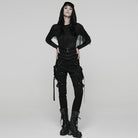 PUNK RAVE Women's Punk Lace-up Rivet Underbust Corset