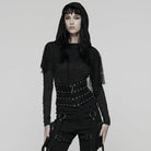 PUNK RAVE Women's Punk Lace-up Rivet Underbust Corset