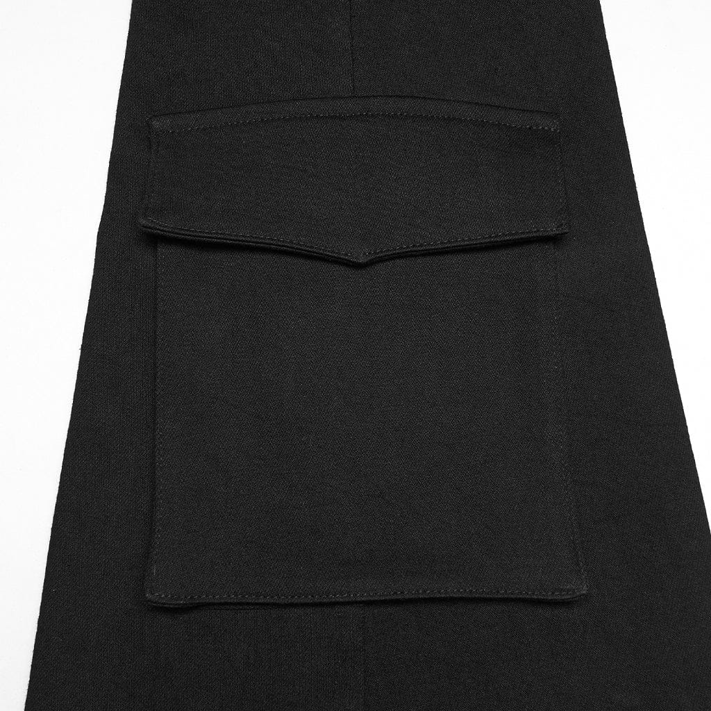 PUNK RAVE Women's Punk Lace-up Shorts with Detachable Trouser Legs