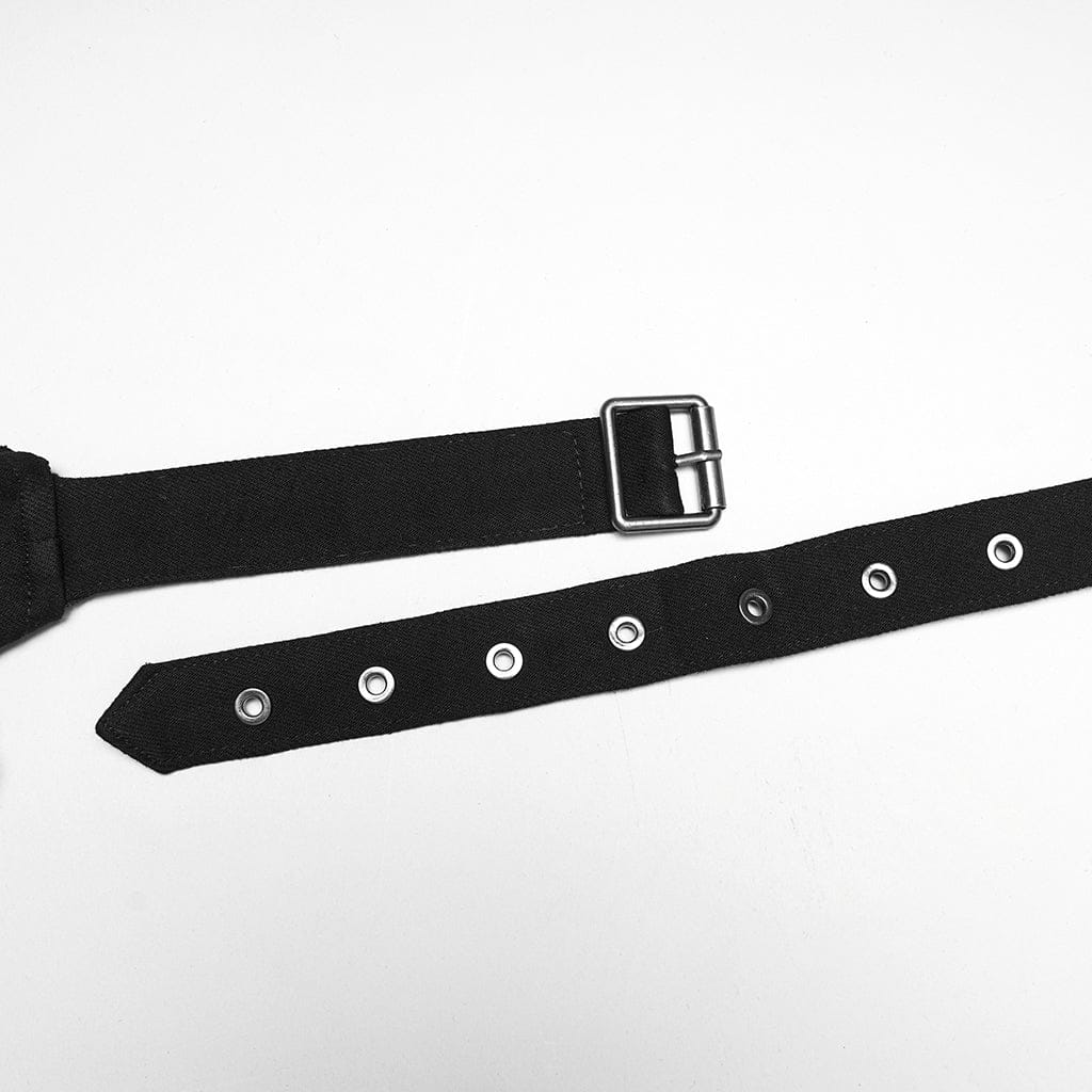 PUNK RAVE Women's Punk Lace-up Shorts with Detachable Trouser Legs