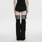 PUNK RAVE Women's Punk Lace-up Shorts with Detachable Trouser Legs