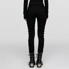 PUNK RAVE Women's Punk Mesh Splice Eyelet Pants