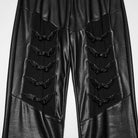 PUNK RAVE Women's Punk Mesh Splice Multi Buckle Strap Leggings