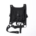 PUNK RAVE Women's Punk Mesh Splice Pants with Detachable Leg Bags