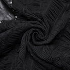 PUNK RAVE Women's Punk Mesh Splice Ruched Off-shoulder Dress