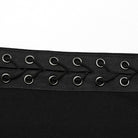 PUNK RAVE Women's Punk Off Shoulder Lace-up Crop Top