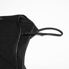 PUNK RAVE Women's Punk Patchwork Mesh Bustier