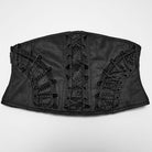PUNK RAVE Women's Punk Pin Side Zipper Lace-up Underbust Corset