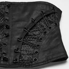 PUNK RAVE Women's Punk Pin Side Zipper Lace-up Underbust Corset